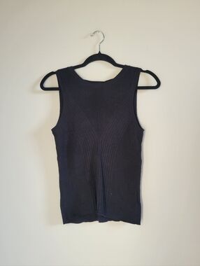 Express Black Ribbed Tank Top Womens Size Medium